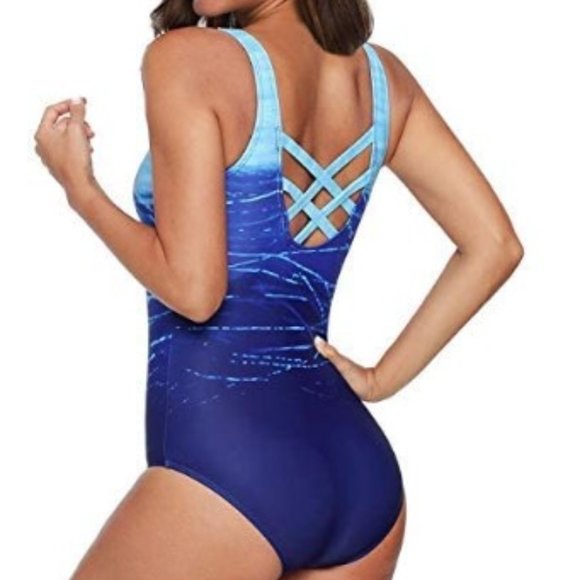 Women's One Piece Athletic Training Swimsuits Swimwear Bathing Suit NEW - Picture 2 of 11
